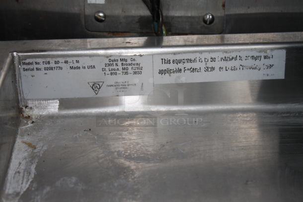 Stainless Steel Commercial 8 Flavor Carbonated Beverage Machine on Duke SUB-BD-48-LM Stainless Steel Soda Station. - Image 4 of 4