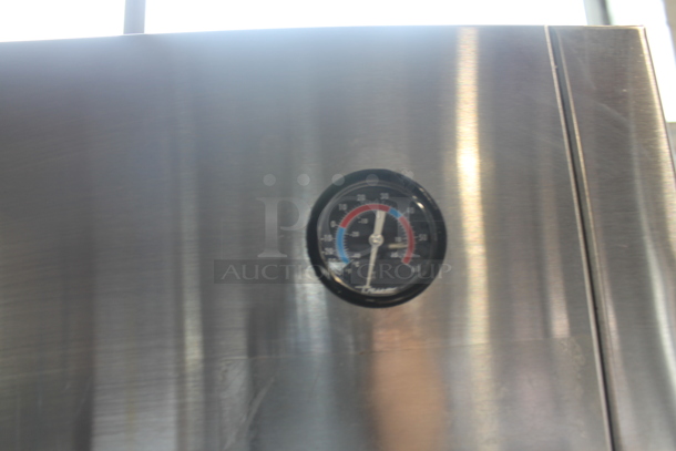 2014 True TG2R-2S ENERGY STAR Stainless Steel Commercial Two Door Reach In Cooler w/ Poly Coated Racks on Commercial Casters. 115 Volts, 1 Phase. Tested and Working! - Image 4 of 9