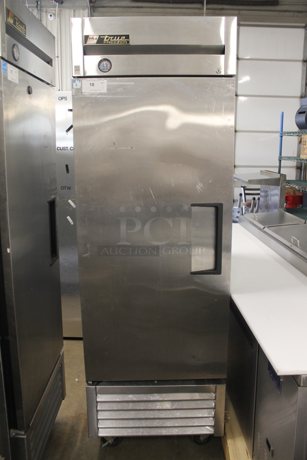 2013 True T-23F 1 Door Stainless Steel Reach in Freezer w/ Poly Coated Racks on Commercial Casters. 115 Volt, 1 Phase. Tested and Working! - Image 1 of 7