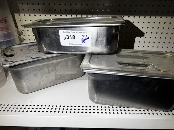 Mixed Lot, 3 Stainless Steel 12" Drop In Pans W/Lids. QTY 6 Your Bid X 3 - Image 2 of 2
