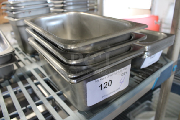4 Stainless Steel 1/4 Size Drop In Bins. 1/4x4. 4 Times Your Bid! - Image 3 of 3
