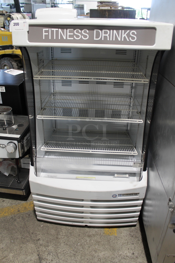 Beverage Air BZ13-1-W Metal Commercial Grab N Go Merchandiser w/ Poly Coated Racks. 115 Volts, 1 Phase. Tested and Working!