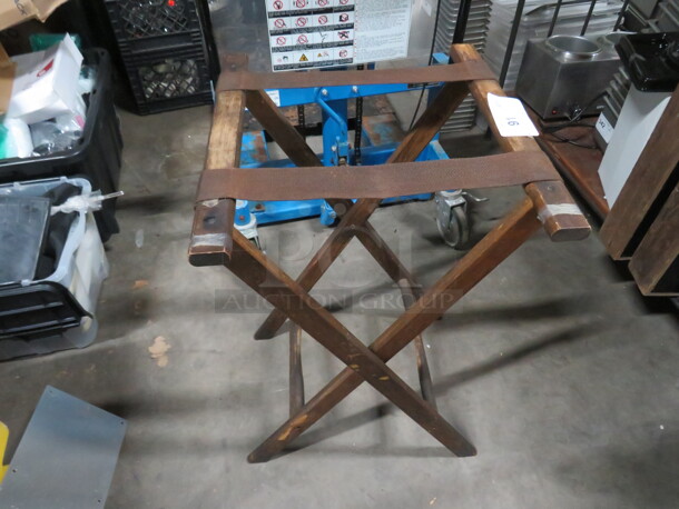 One Wooden Tray Stand. - Image 1 of 1