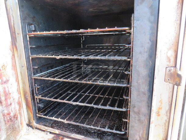 One WORKING Blodgett Double Stack Half Size Natural Gas Convection Oven With 10 Racks. Model# DFG-50. 30X28X64 - Image 2 of 3