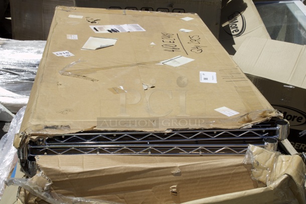 BRAND NEW SCRATCH & DENT! Regency 24" x 48" NSF Chrome Wire Shelf. Damage To Packaging. 2 Shelfs In Total.  - Image 3 of 3
