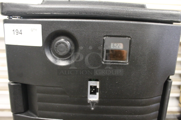 BRAND NEW SCRATCH AND DENT! Cambro CAM6000 Commercial Electric Stacked Black Heated Food Pan Carriers On Commercial Casters. 110-120V. Tested and Working! - Image 3 of 12