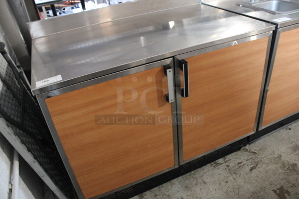 Duke Model RUF-48M Stainless Steel Commercial 2 Door Work Top Cooler w/ Poly Coated Racks and Wood Pattern Doors. 120 Volts, 1 Phase. 48x30x40. Tested and Working! - Image 7 of 7