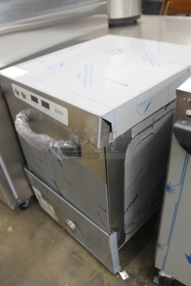 BRAND NEW SCRATCH AND DENT! 2022 Noble 495HTGW22 Stainless Steel Commercial Undercounter Glass Washer. 208-240 Volts, 1 Phase.
 - Image 3 of 6