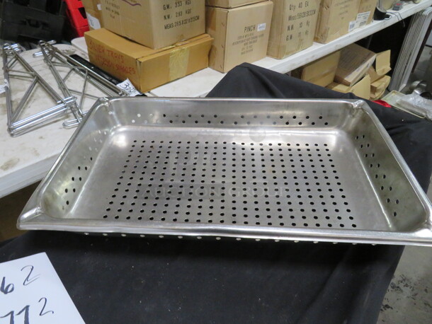 Full Size 2.5 Inch Deep Perforated Stainless Steel Hotel Pan. 2XBID