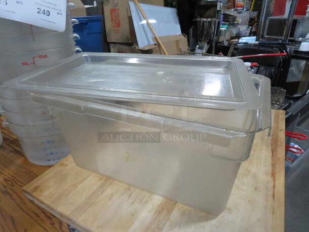 One 5 Gallon Food Storage Container With Lid Container Has Cracked Edge. See Pic. - Image 1 of 2