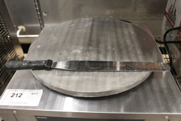 LIKE NEW! Carnival King 382CM16A Commercial Stainless Steel Electric Countertop Crepe Maker With Cast Iron Plate And  Metal T Spreader. 120V. Tested And Working! - Image 2 of 7