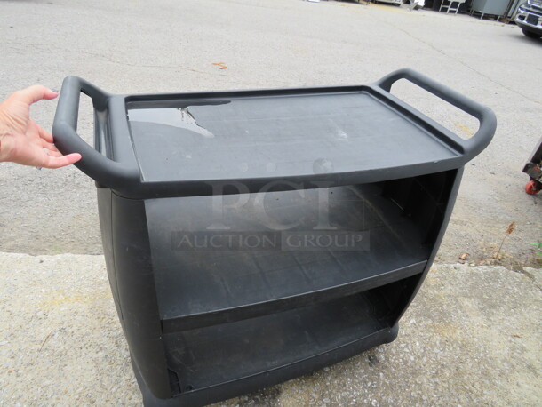 One Carlisle 3 Shelf Cart On Casters. Missing 1 Caster. 41.5X21X38 - Image 1 of 1