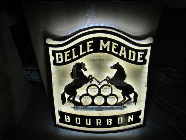 One 17X18 WORKING RARE Belle Meade Bourbon Light. 