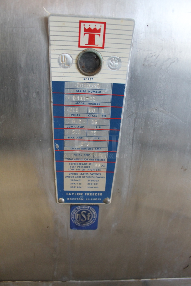 Taylor B441-22 Commercial Stainless Steel Electric One Hopper Shake Machine On Commercial Casters. 208V, 1 Phase.  - Image 6 of 9