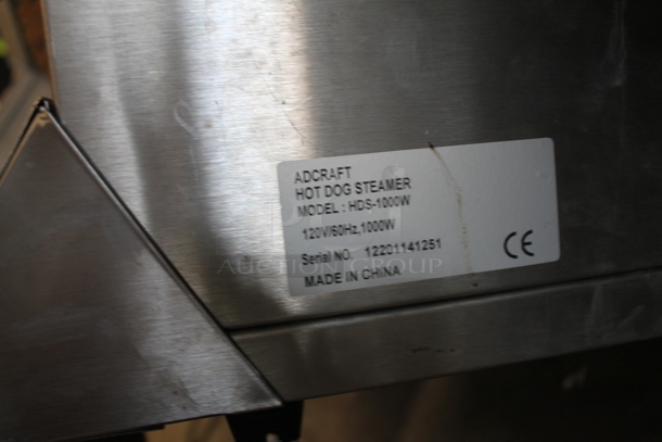 Adcraft HDS-1000W Commercial Stainless Steel Electric Countertop Hot Dog Steamer/Merchandiser. 120V.  - Image 9 of 9
