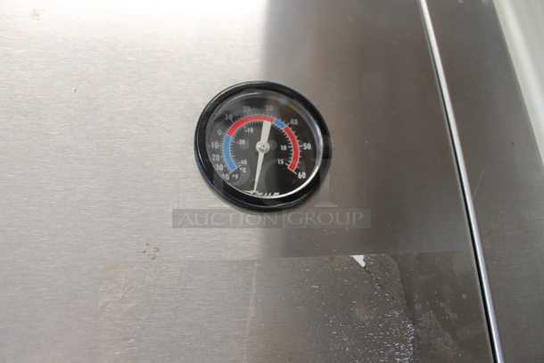 2013 True TG2R-2S ENERGY STAR Stainless Steel Commercial Two Door Reach In Cooler w/ Poly Coated Racks. Comes w/ Commercial Casters. 115 Volts, 1 Phase. Tested and Working! - Image 3 of 7