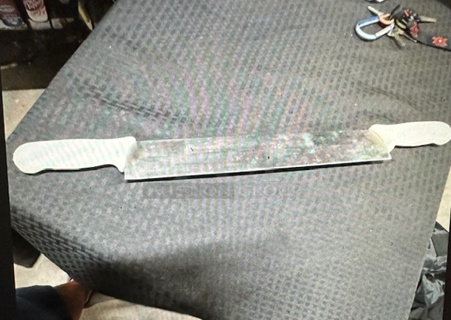 One Dexter 14 Inch Double Handle Cheese Knife. #S118-14DH.