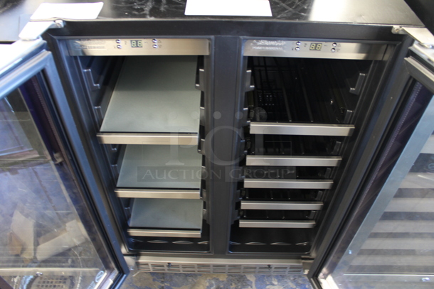 BRAND NEW SCRATCH AND DENT! Danby Silhouette DBC047D2BSSPR 24” 4.7 cubic foot French Door Beverage Center Merchandiser. 115 Volts, 1 Phase. Tested and Working! - Image 2 of 5