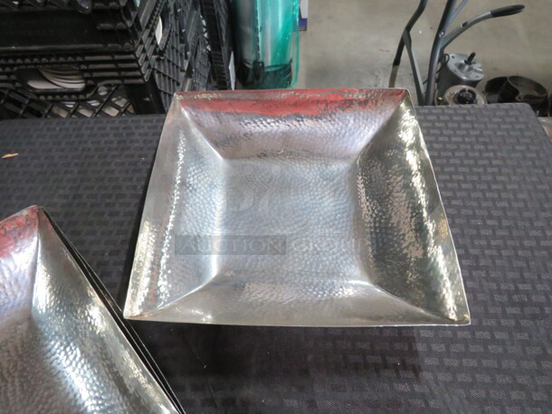 11X11 Hammered Silver Plate. 4XBID - Image 1 of 2