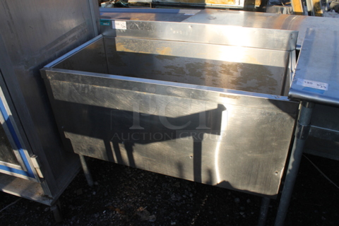 Stainless Steel Commercial Ice Bin. Does Not Come w/ Contents.