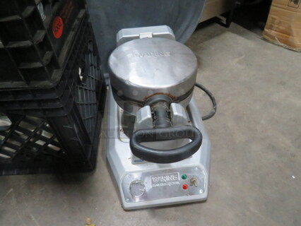 One Working Waring Waffle Maker. 120 Volt. Model# WW180. 11X17X9