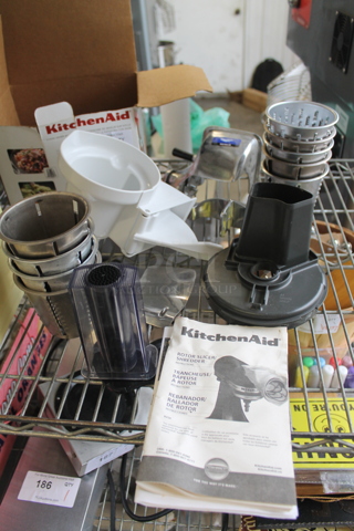ALL ONE MONEY! Lot of KitchenAid Rotor Slicer Shredder w/ 7 Blades