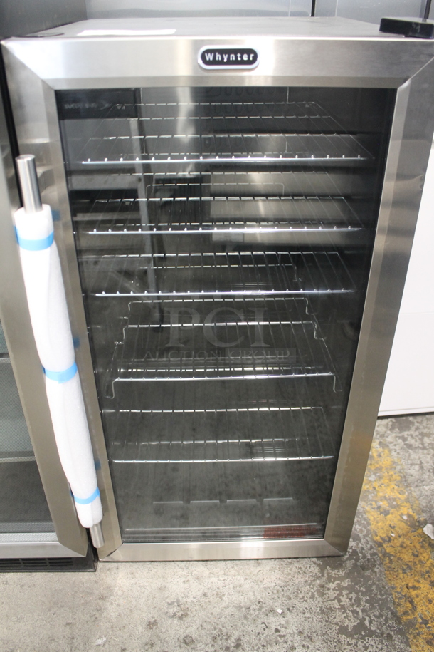BRAND NEW SCRATCH AND DENT! Whynter BR-130SB Stainless Steel Commercial 120 Can Capacity Beverage Cooler Merchandiser. 115 Volts, 1 Phase. Tested and Working! - Image 6 of 7