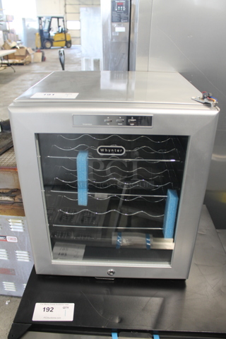 BRAND NEW SCRATCH AND DENT! Whynter WC-16S Stainless Steel Commercial Mini 16 Bottle Capacity Wine Chiller Merchandiser. 115 Volts, 1 Phase. Tested and Working!