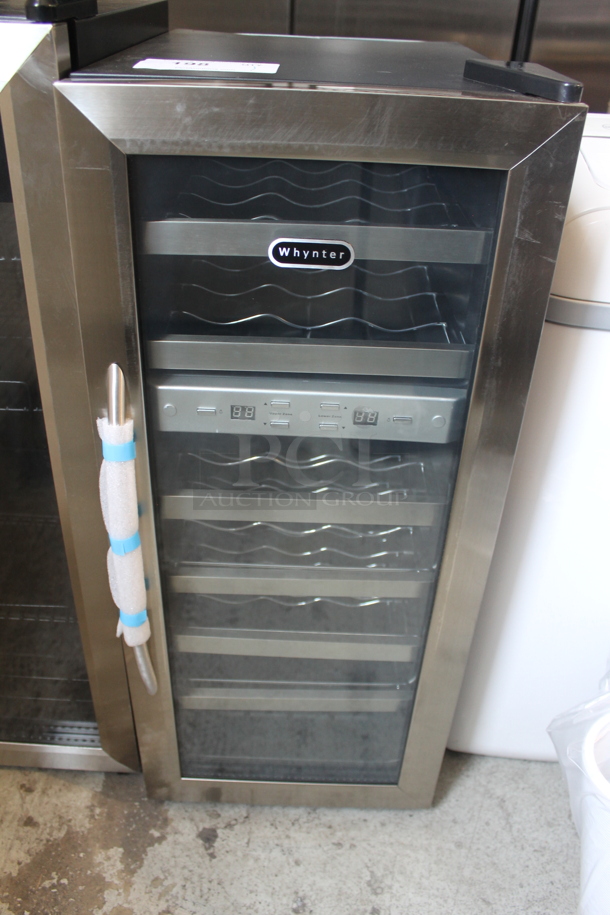 BRAND NEW SCRATCH AND DENT! Whynter WC-211DZ Stainless Steel 21 Bottle Capacity Dual Zone Wine Chiller Merchandiser. 115 Volts, 1 Phase. Tested and Working! - Image 4 of 9