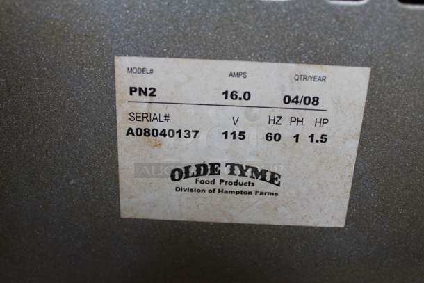 Olde Tyme PN2 Stainless Steel Commercial Countertop Nut Grinder. 115 Volts, 1 Phase. Tested and Working! - Image 6 of 6