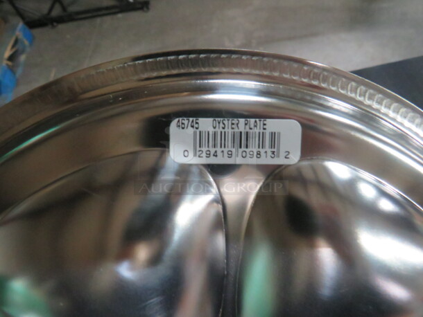 NEW 10.5 Inch Stainless Steel Oyster Plate. 12XBID. #46745.  - Image 2 of 2