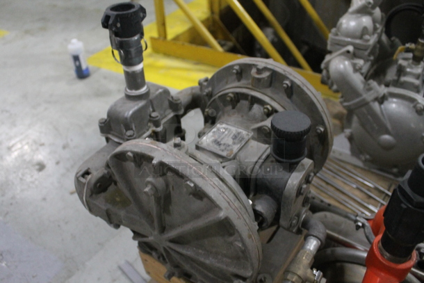 ALL ONE MONEY! PALLET LOT of Various Items Including Metal Commercial Compressors; 2 Husky 1040, Sandpiper ST1-A and Wilden Pump. BUYER MUST REMOVE. - Image 5 of 9