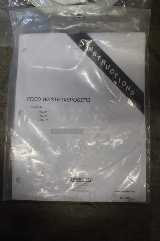 BRAND NEW SCRATCH AND DENT! 2022 Hobart FD4/125-2 Commercial Stainless Steel Dual Rotation Food Waste Disposer. 208-230V, 3 Phase.   - Image 4 of 7