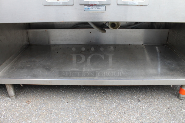 Stainless Steel Commercial Table w/ Sink Bay, 8 Steam Wells and Under Shelf. - Image 10 of 11