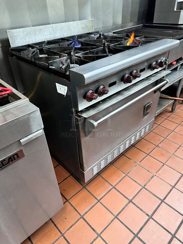 Working! Wolf 34 inch 6 Burner Gas Range w/ Standard Oven, Natural Gas NSF Tested and Working! - Image 7 of 7