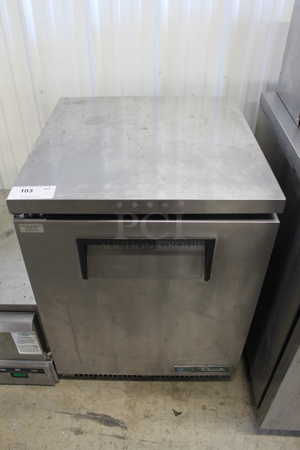 2017 True TUC-24-HC Stainless Steel Commercial Single Door Undercounter Cooler. 115 Volts, 1 Phase. Tested and Working! - Image 1 of 4