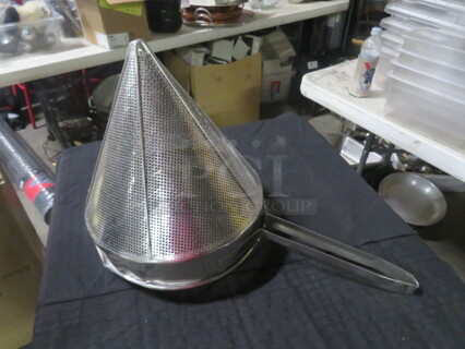 One Stainless Steel Cone Strainer.
