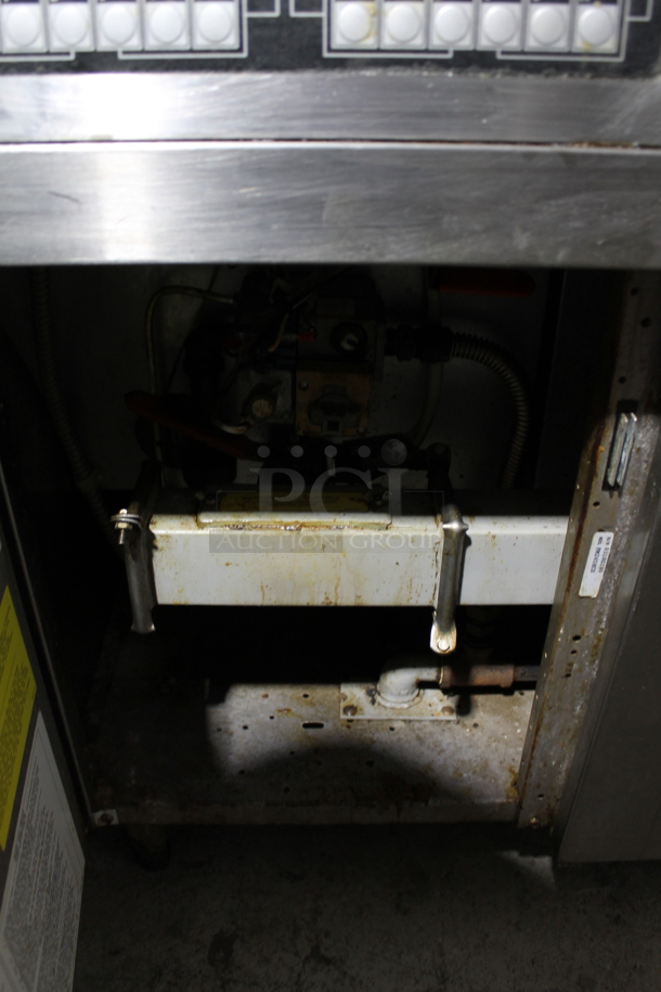 Frymaster FW245ECSC Stainless Steel Commercial Natural Gas Powered 2 Bay Fryer w/ Right Side Dumping Station.  - Image 7 of 10