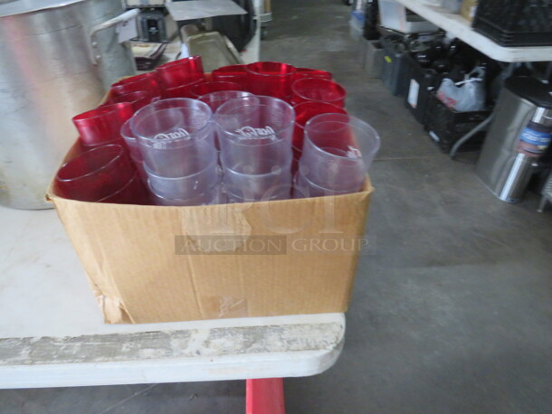 One Mega Lot Of Red/Clear Poly Coca Cola Tumblers. - Image 2 of 2