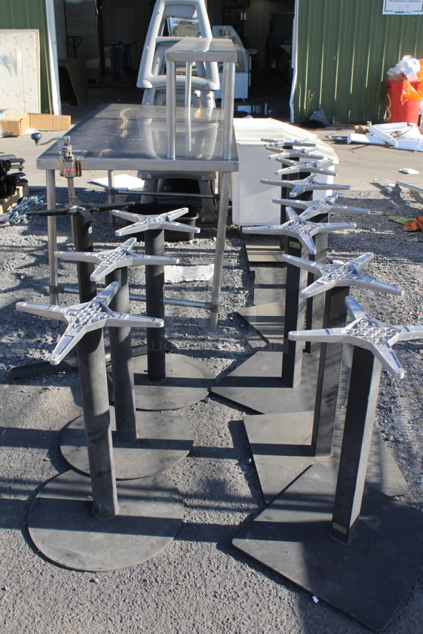 12 Metal Dining Height Table Bases. 12 Times Your Bid! - Image 1 of 3