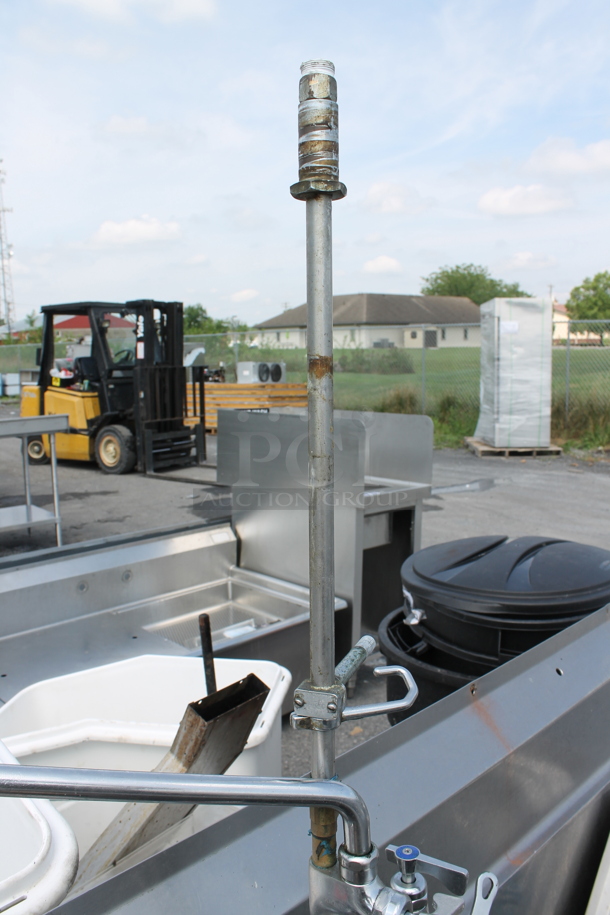 Stainless Steel Commercial 3 Bay Sink w/ Dual Drain Boards, Faucet and Handles. Comes w/ Contents! Bays 18x18. Drain Boards 16.5x20.5 - Image 10 of 10