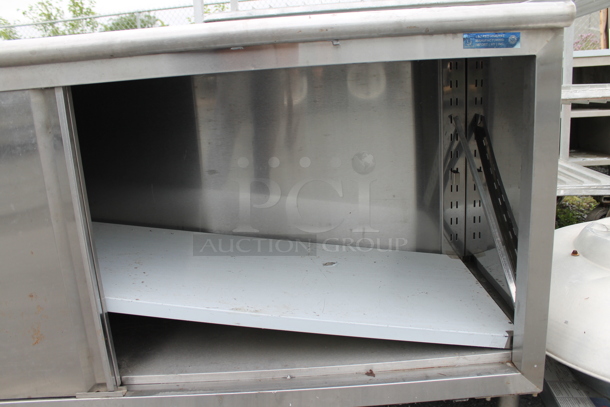 Stainless Steel Commercial Counter w/ 3 Bar Mats, 2 Doors and Under Shelf. - Image 6 of 9