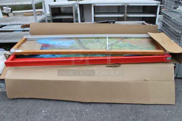 ALL ONE MONEY! Lot of Framed Clear Panes and BRAND NEW IN BOX Metal Rack Pieces - Image 1 of 4
