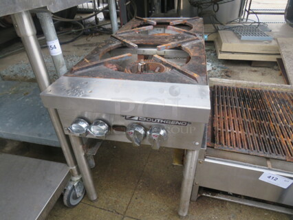 One Southbend Natural Gas 2 Burner Range. #SPR-2J-FB. 18X41X25