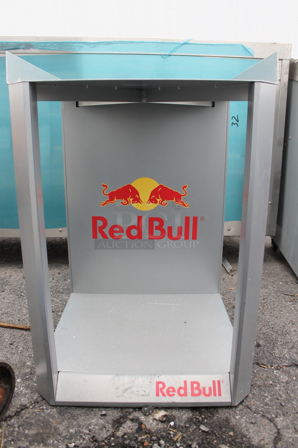 Gray Red Bull Stand. - Image 3 of 4