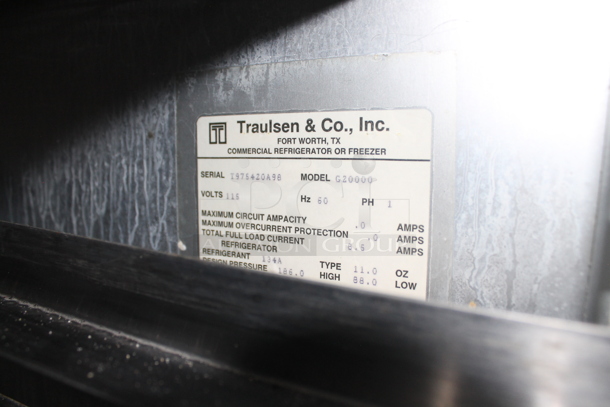 Traulsen G20000 Stainless Steel Commercial 4 Half Size Reach In Cooler. 115 Volts, 1 Phase. Cannot Test Due To Plug Style - Image 6 of 8