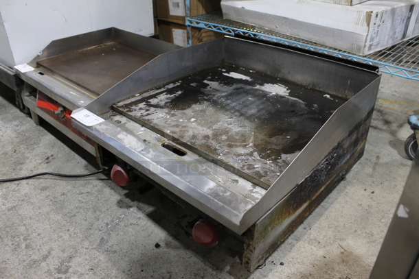 Stainless Steel Commercial Countertop Natural Gas Powered Flat Top Griddle.  - Image 4 of 6