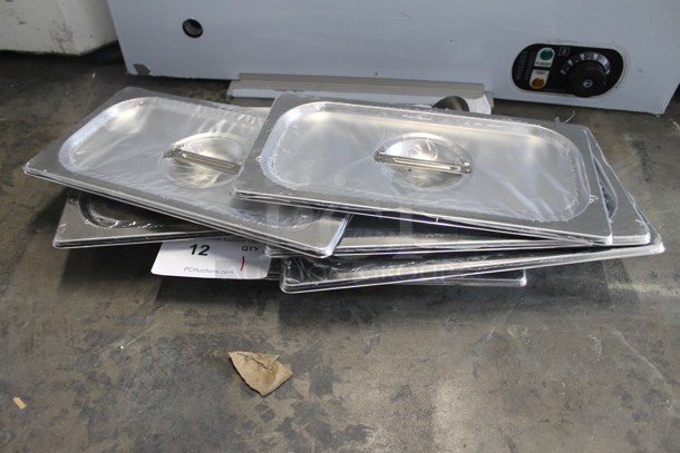 Vevor NB-6V Stainless Steel Commercial Countertop Refrigerated Rail w/ 6 Stainless Steel 1/3x6 Drop In Bins and Lids. 110 Volts, 1 Phase. Tested and Working! - Image 6 of 10