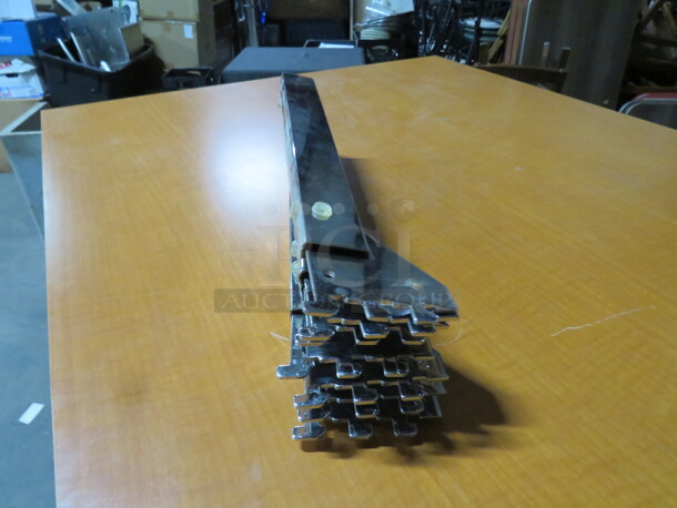 One Wood Look Display Merchandising Table With 7 Holders, On Casters. 50X36X45.5 - Image 2 of 2