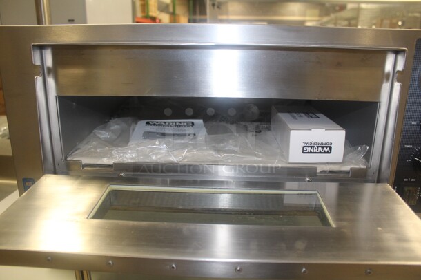 NEW! Waring Model WPO500 Commercial Stainless Steel Countertop Pizza Oven. 27x25x15.5. 120V/60Hz.  - Image 2 of 6